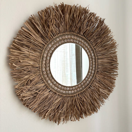 Ronde Wanddecoratie met Spiegel Ava Ø50cm