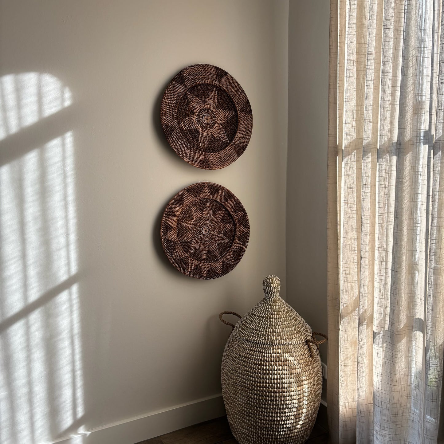 Rotan Wanddecoratie Rond Nina