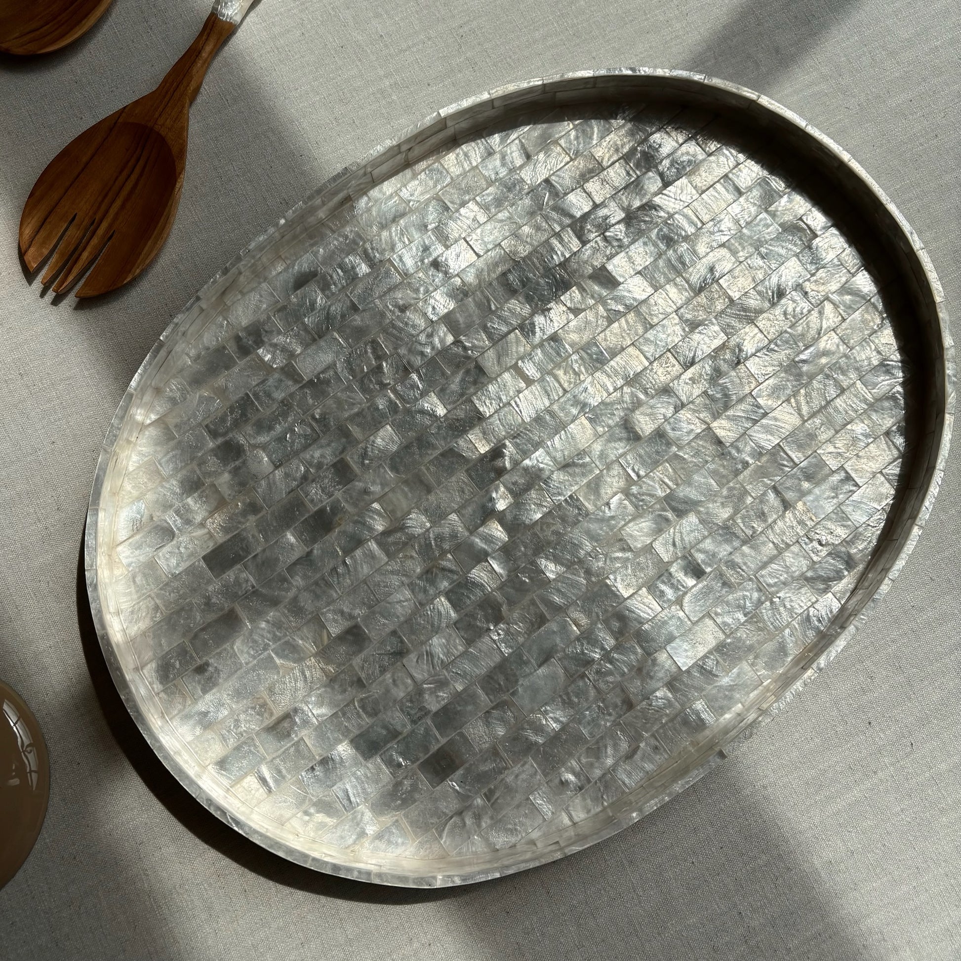 Capiz schelpen Dienblad Ovaal 