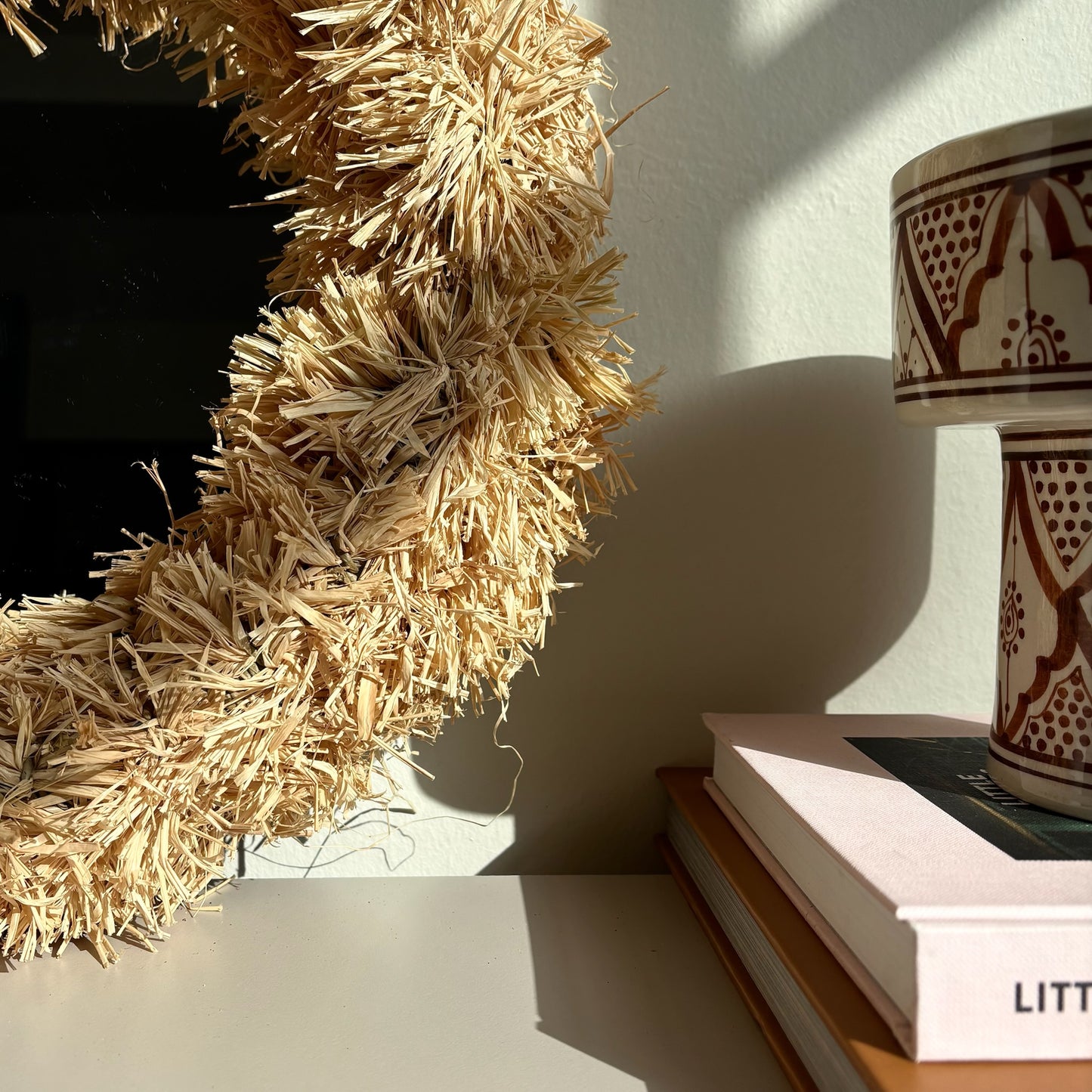 Fringe Spiegel Rond - Naturel