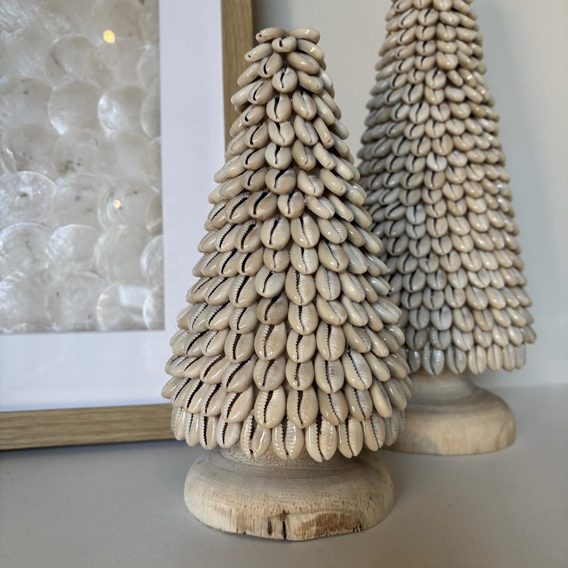 Houten Kerstboom met Schelpen