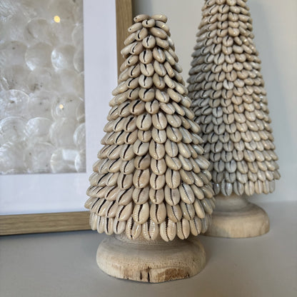 Houten Kerstboom met Schelpen