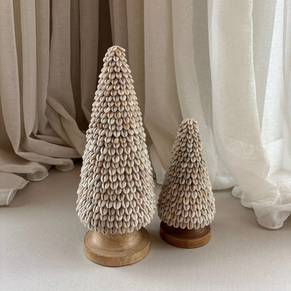 Houten Kerstboom met Schelpen