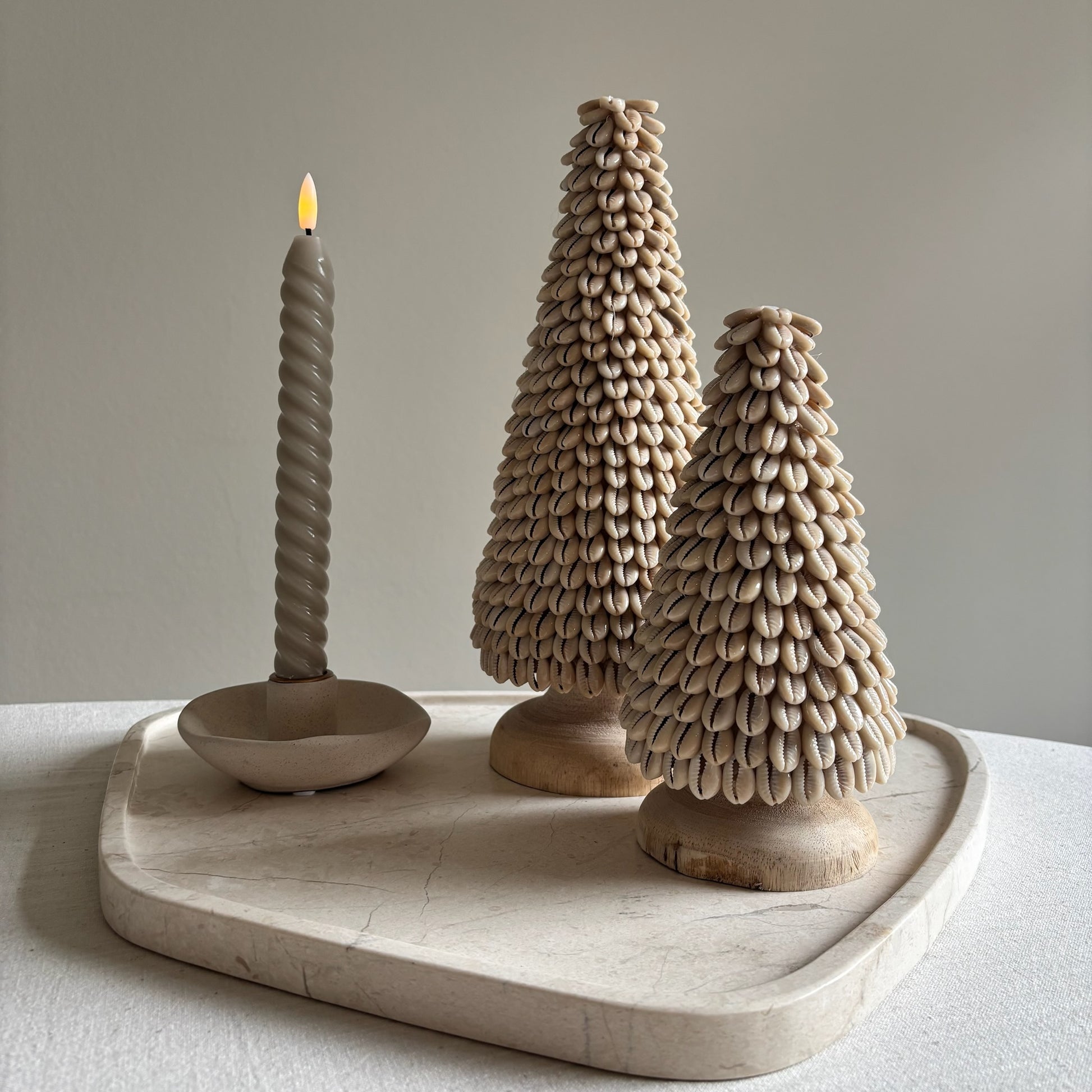 Houten Kerstboom met Schelpen