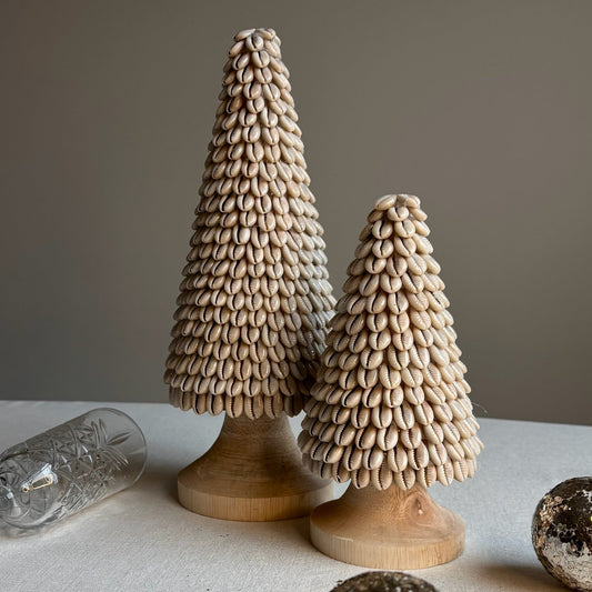 Houten Kerstboom met Schelpen