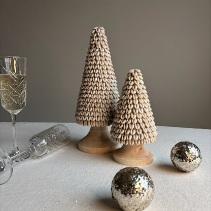 Houten Kerstboom met Schelpen