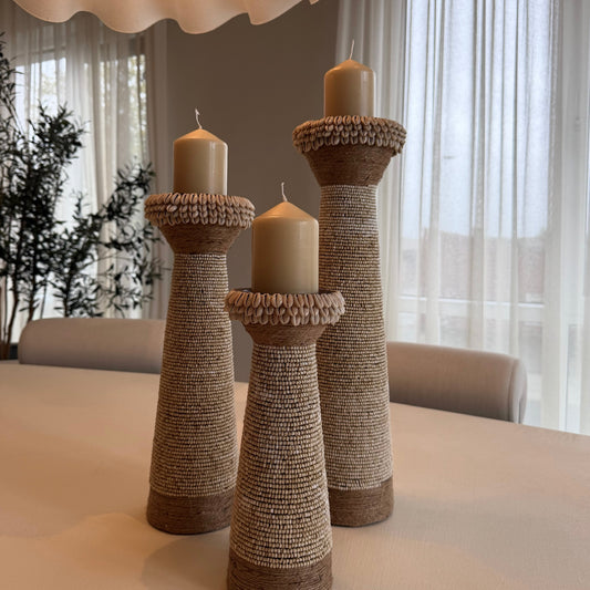 Kandelaar Hoog - Beige