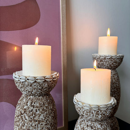 Kandelaar / Kaarshouder - Beige