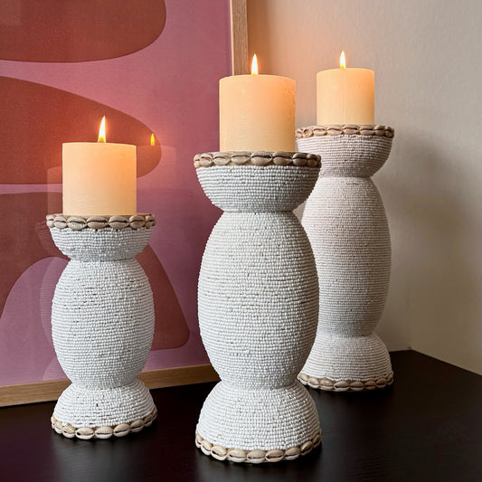 Kandelaar / Kaarshouder - Wit