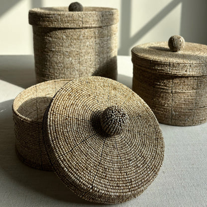 Kralen Opbergdoosje Beige