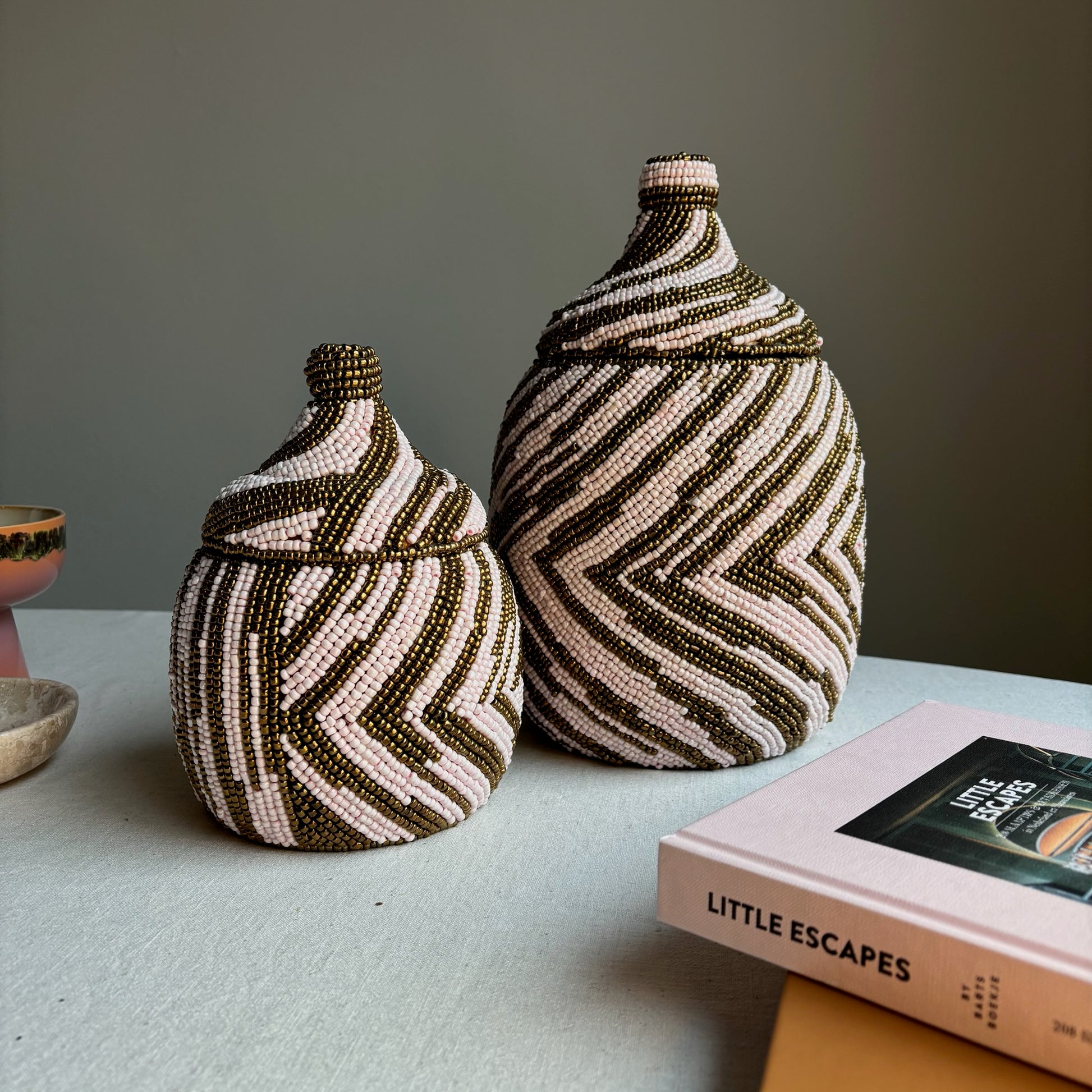 Kralenpot Bo - Roze/Goud