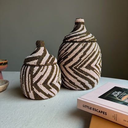 Kralenpot Bo - Roze/Goud