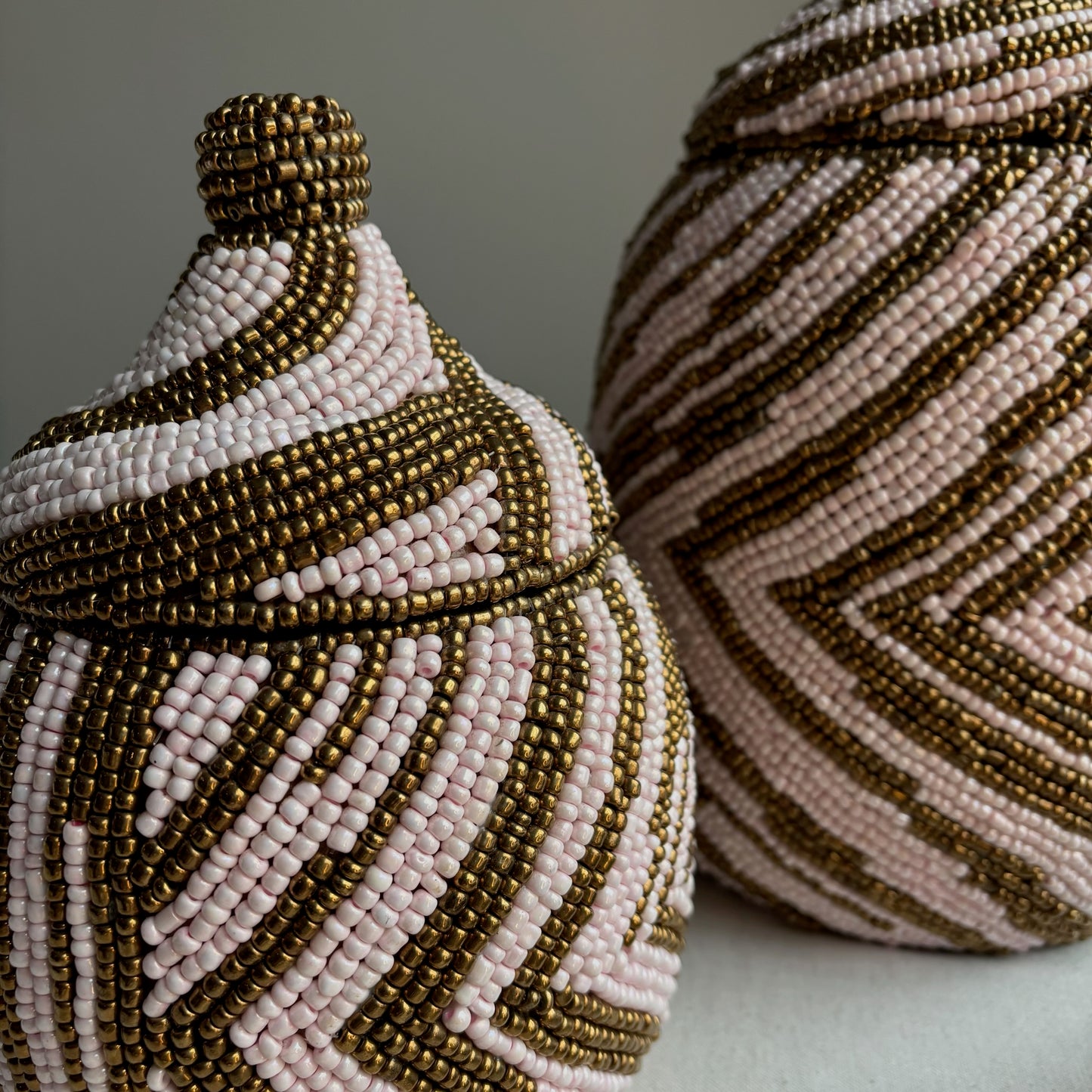 Kralenpot Bo - Roze/Goud