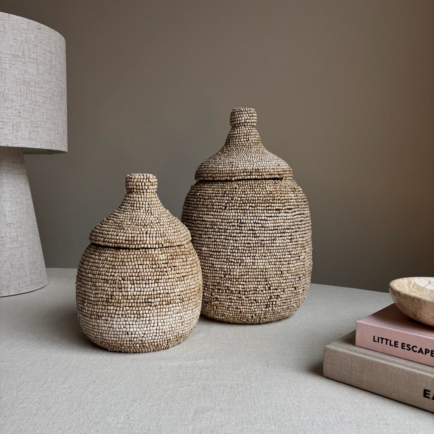 Kralenpot Liv - Beige