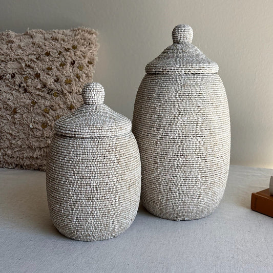 Kralenpot Noor - Beige