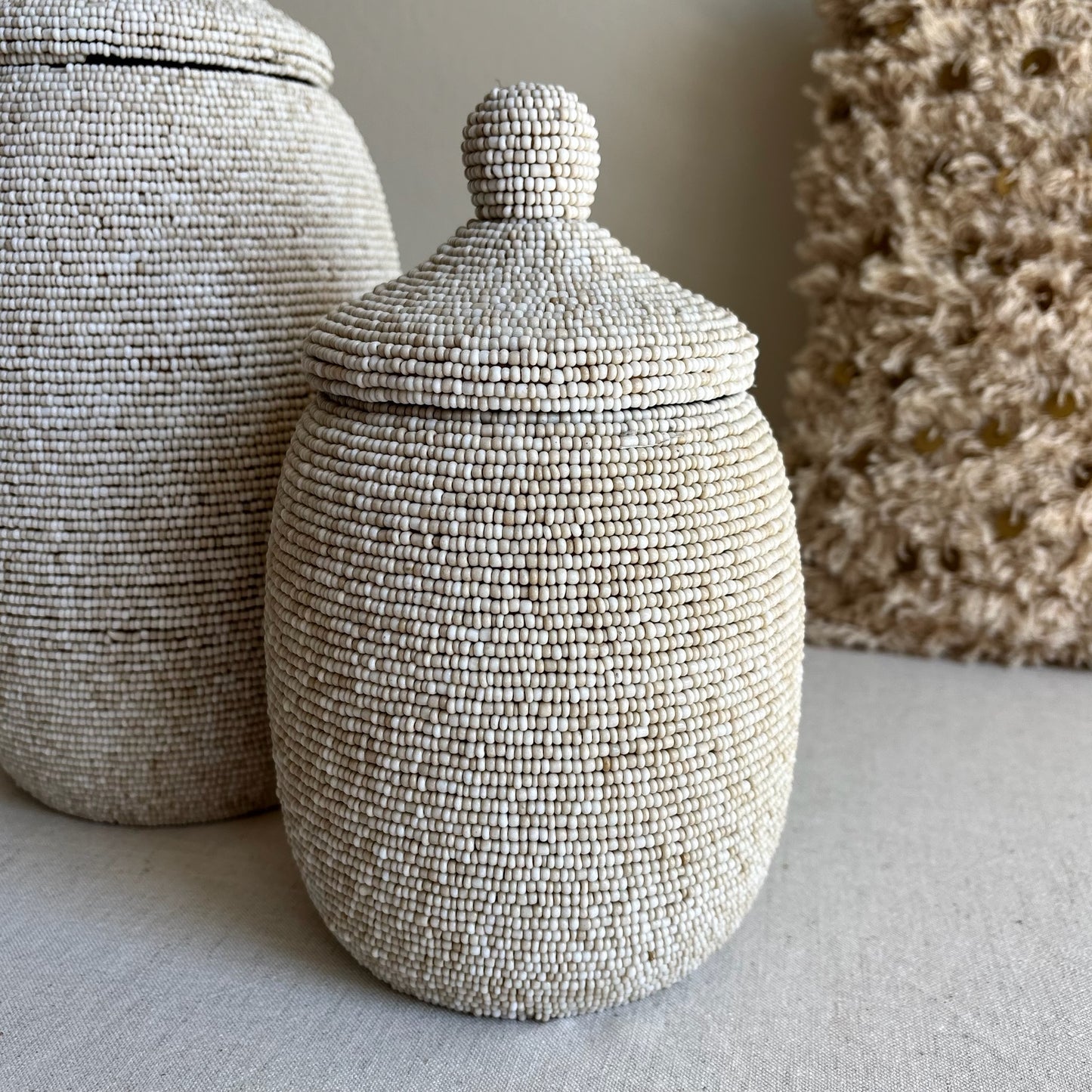 Kralenpot Noor - Beige