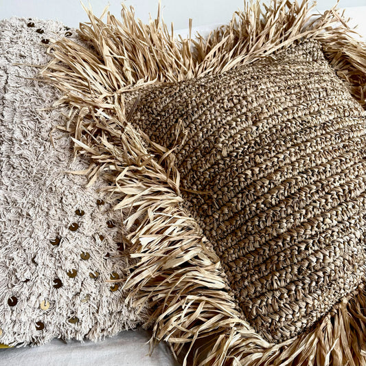 Kussenhoes met Franjes Raya - Vierkant