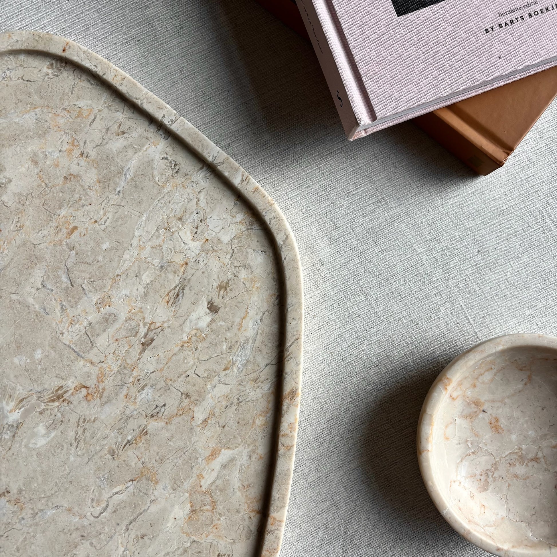 Marmer Dienblad Organisch Beige