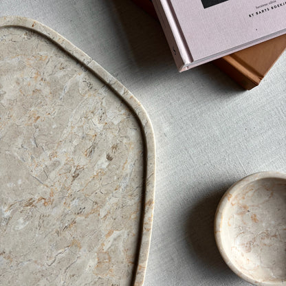 Marmer Dienblad Organisch Beige