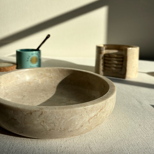 Marmer Schaal Beige Ø20cm