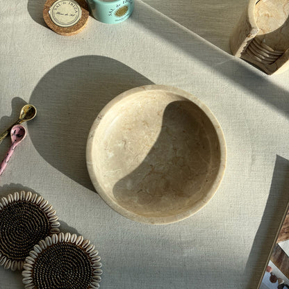 Marmer Schaal Beige Ø20cm