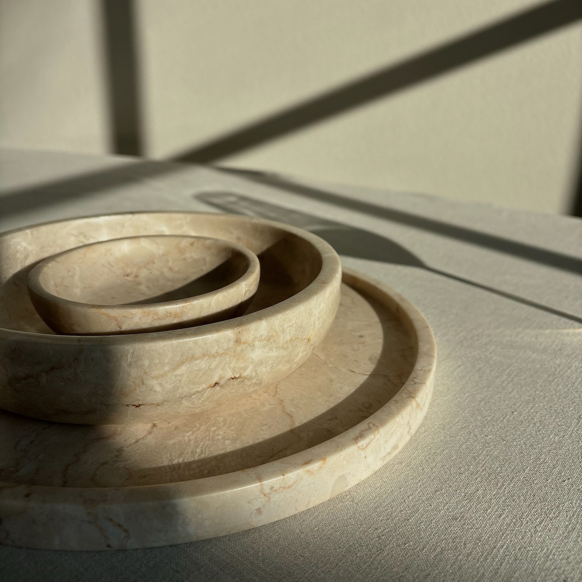 Marmer Schaal Beige Ø20cm