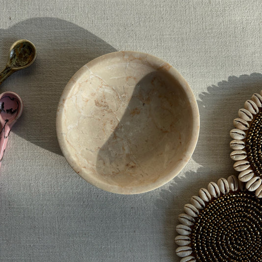 Marmer Schaaltje Beige Ø12cm