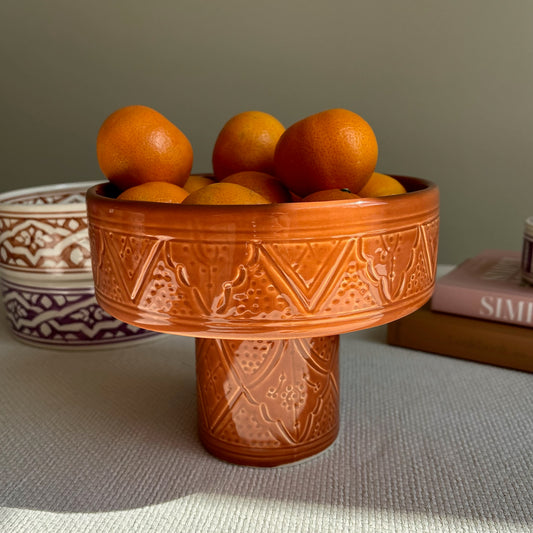 Marokkaanse Schaal op voet - Terracotta