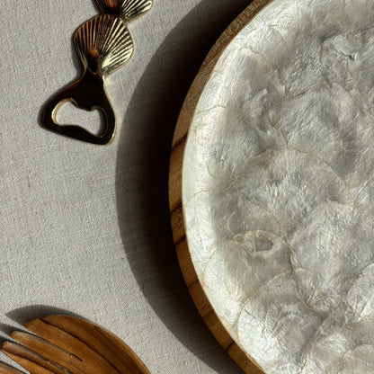 Messing Flesopener Schelp