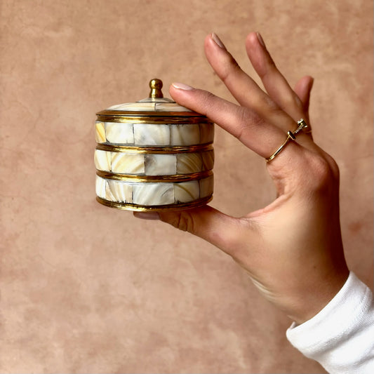 Messing Opbergdoosjes Parelmoer