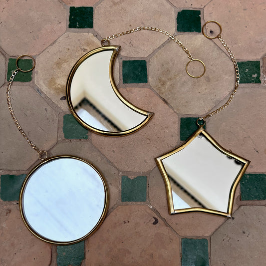 Messing Spiegel aan Hanger