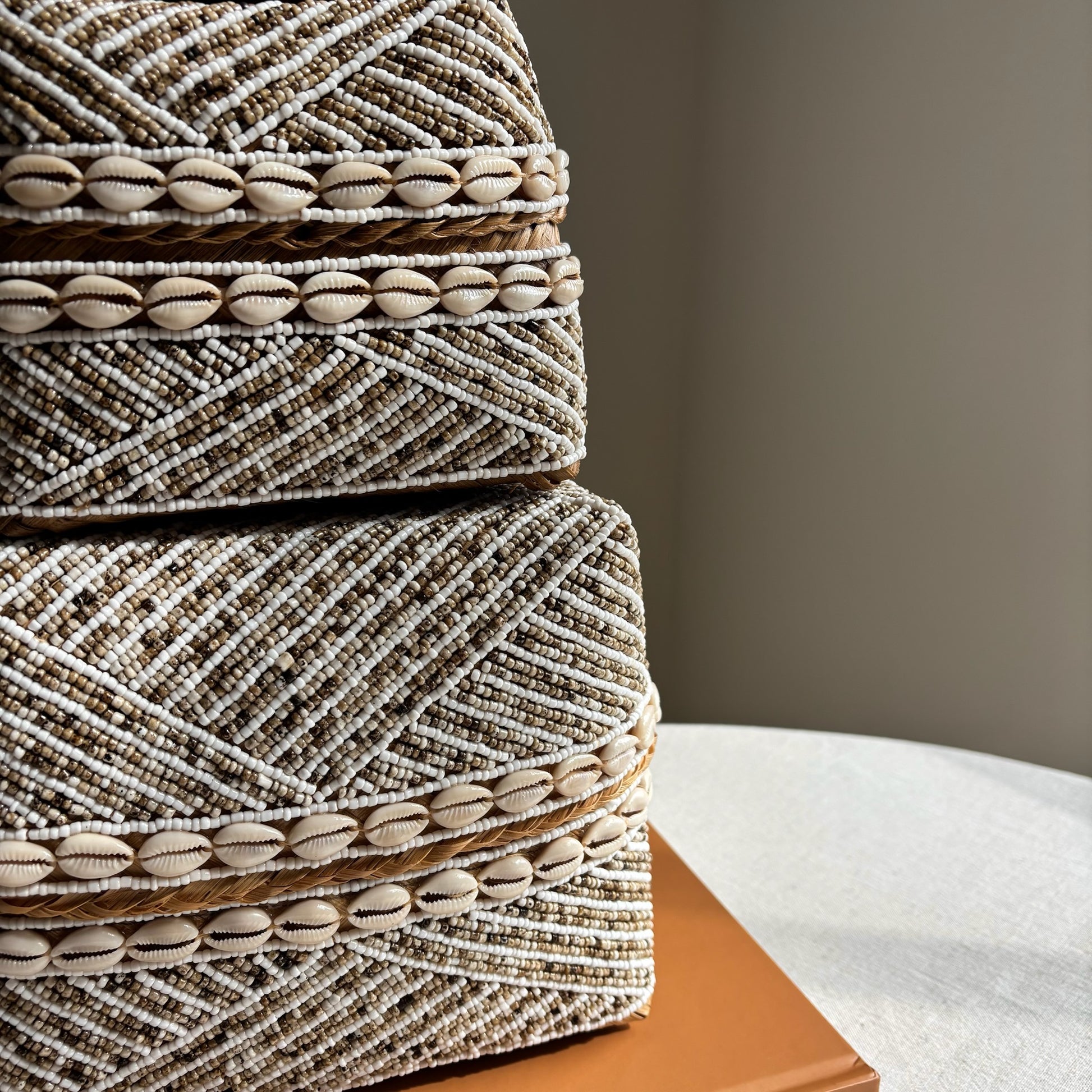 Bamboe / Kralen Offermanden Ava - Set van 3 stuks