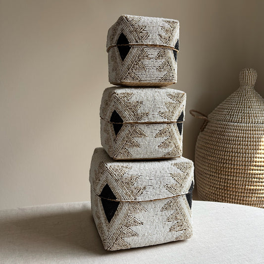 Bamboe / Kralen Offermanden Novi - Set van 3 stuks