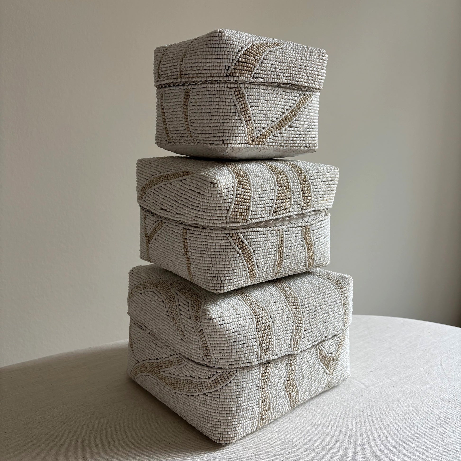 Bamboe / Kralen Offermanden Xevi - Set van 3 stuks
