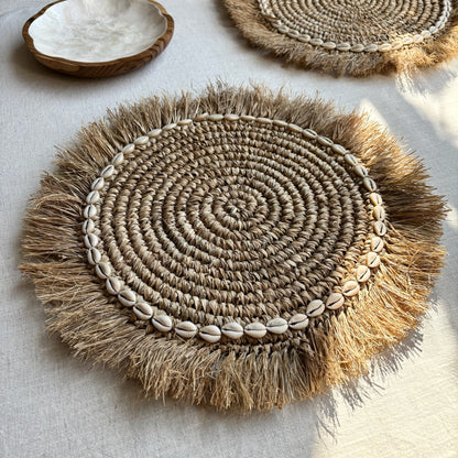Raffia Placemat met Schelpen