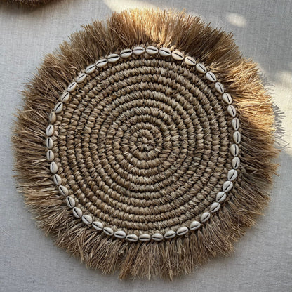 Raffia Placemat met Schelpen