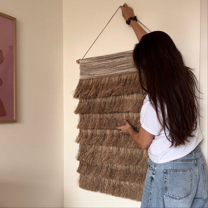 Raffia Wandhanger