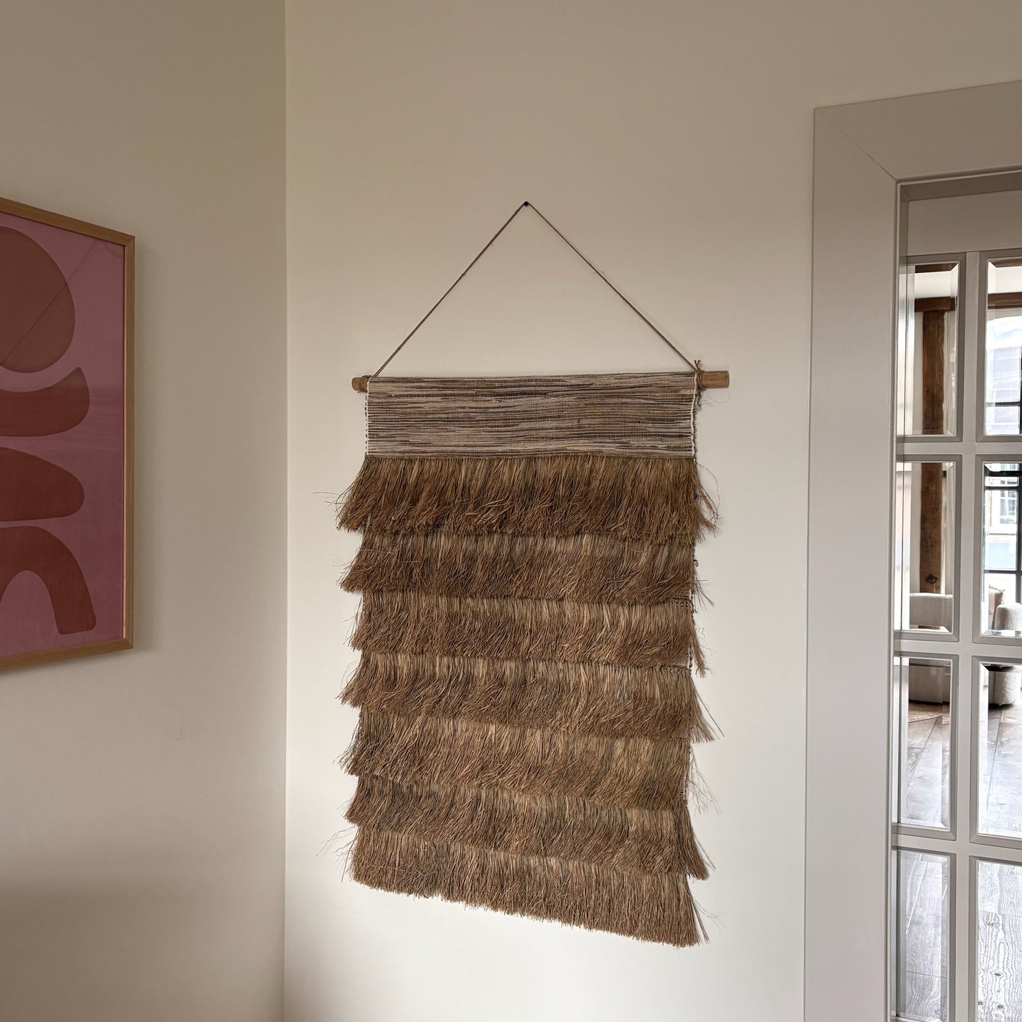 Raffia Wandhanger