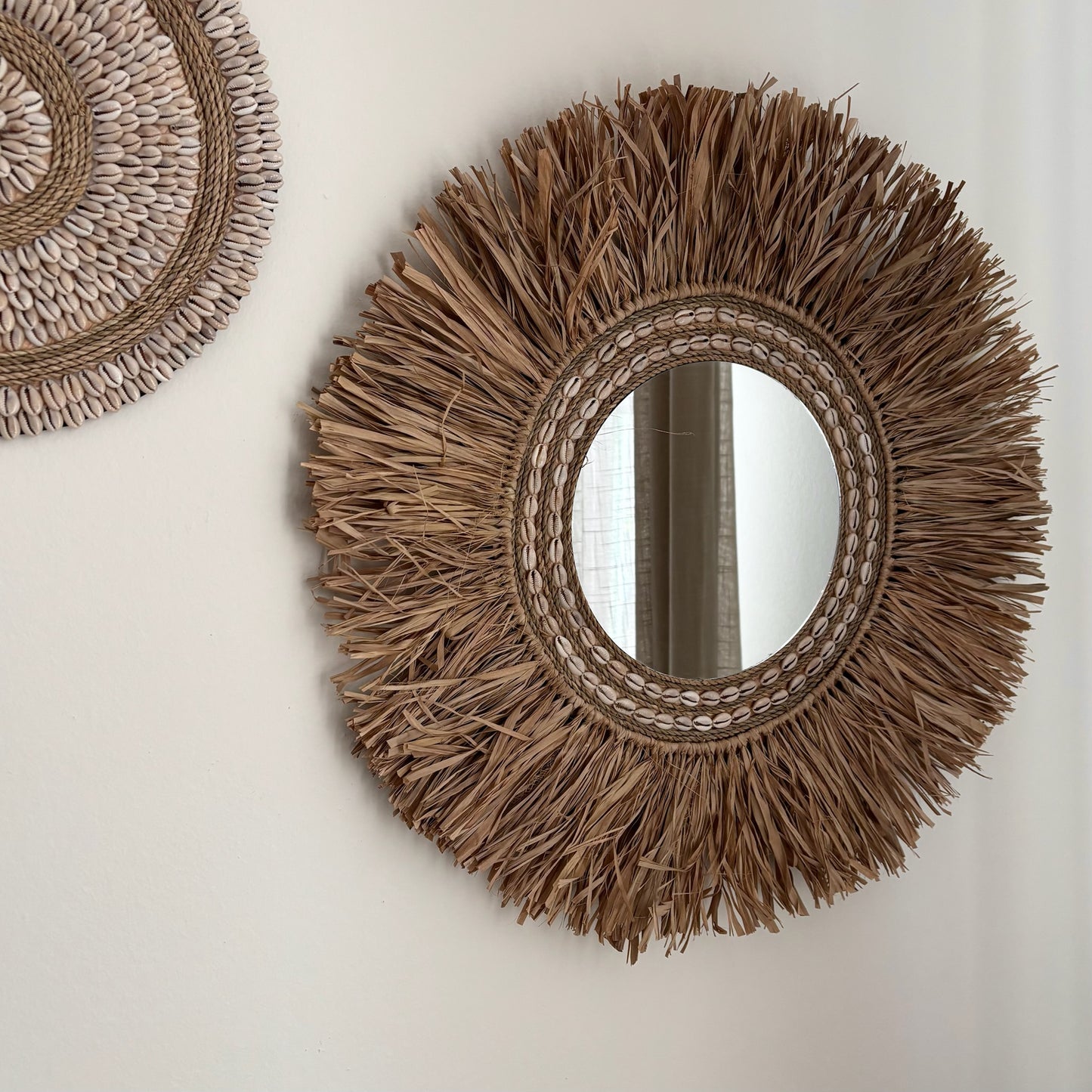 Ronde Wanddecoratie met Spiegel Ava Ø50cm
