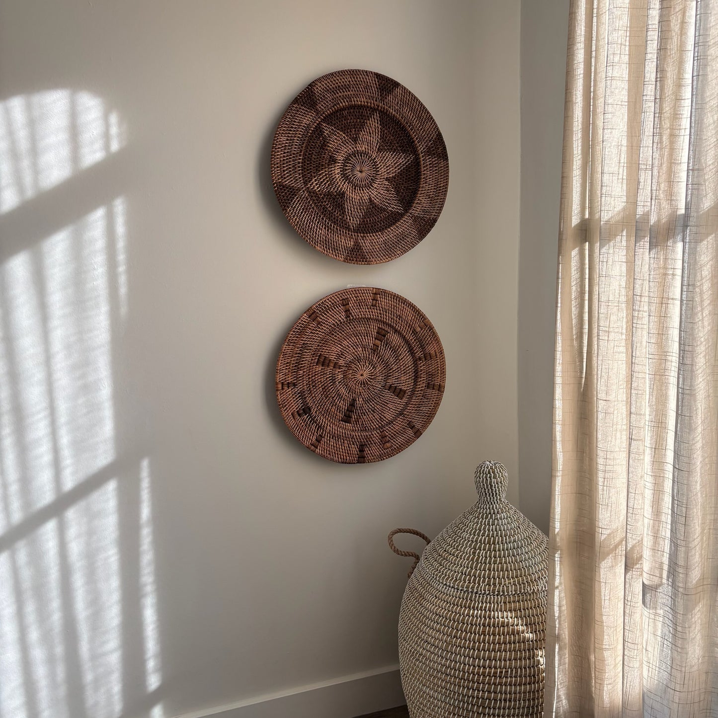 Rotan Wanddecoratie Rond Aya 