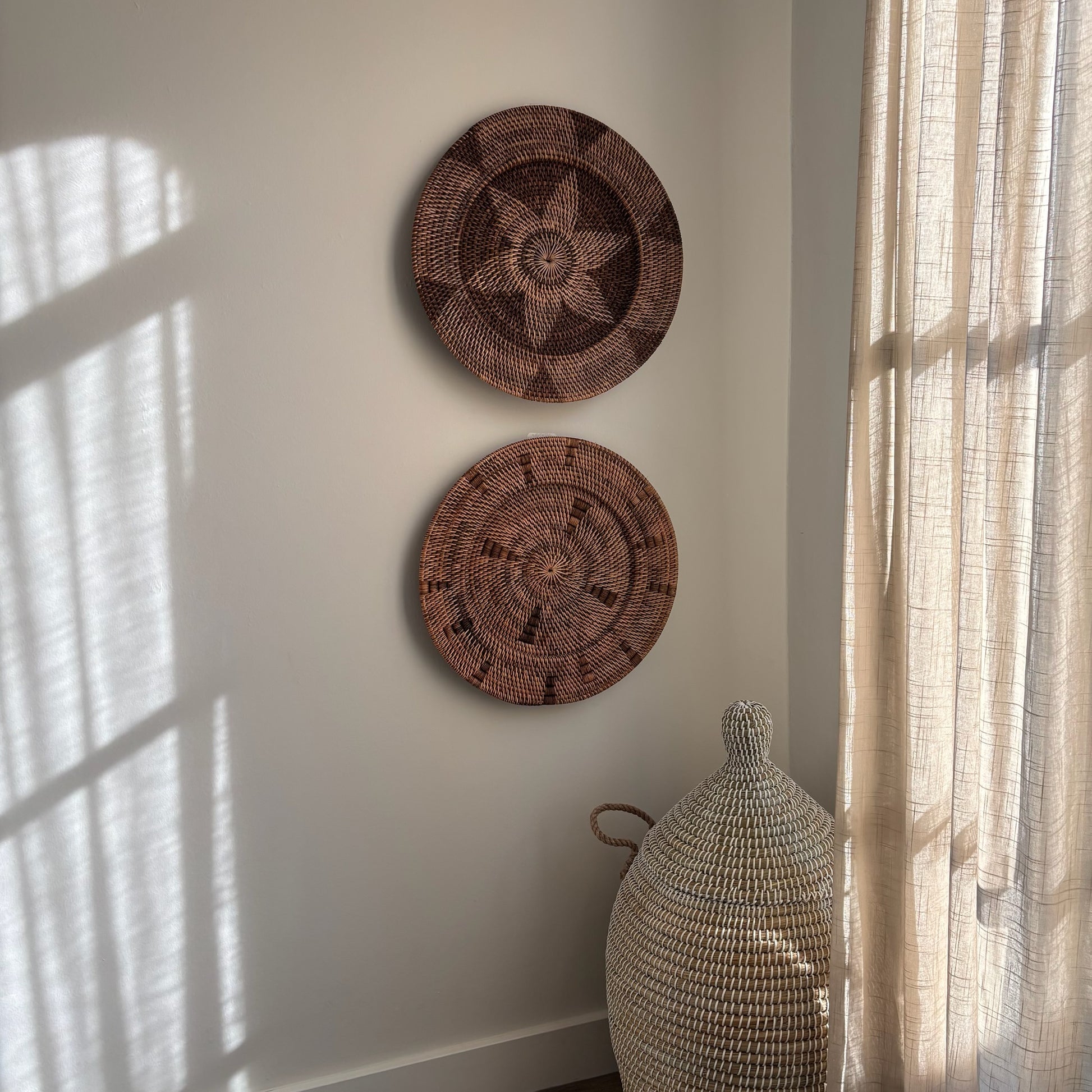 Rotan Wanddecoratie Rond Aya 