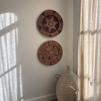 Rotan Wanddecoratie Rond Aya 