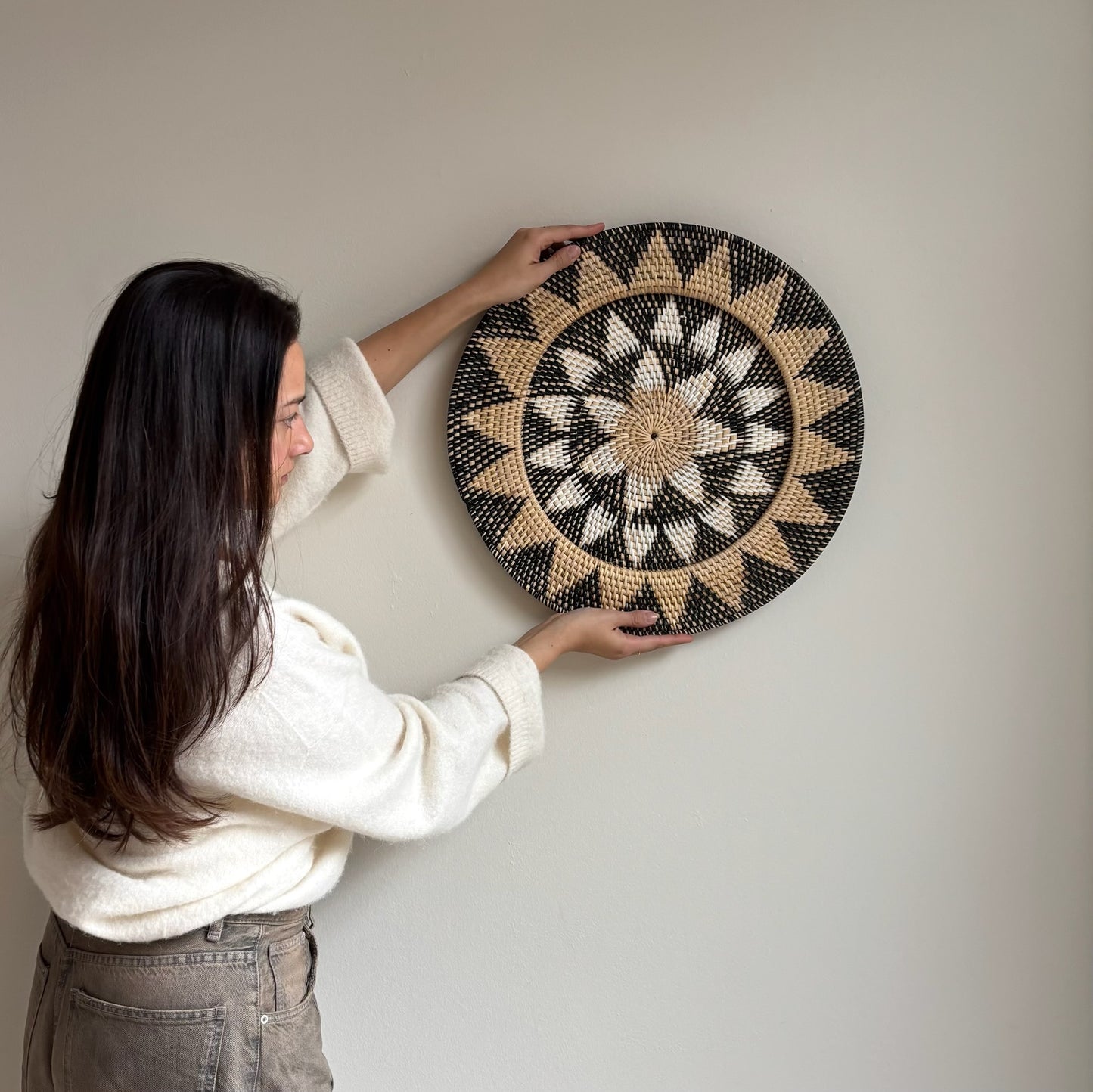 Rotan Wanddecoratie Rond Mauri