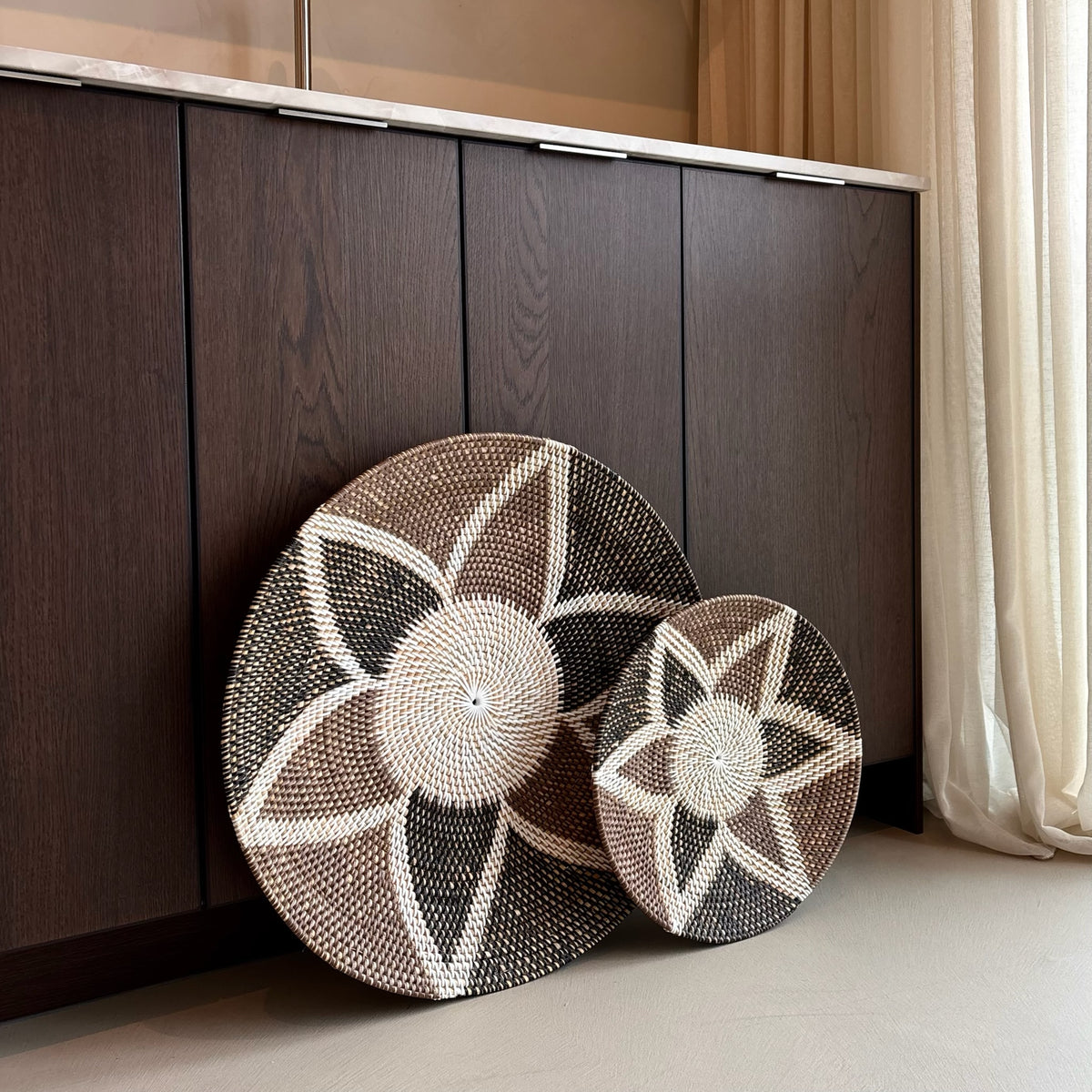 Rotan Wanddecoratie Rond Maya