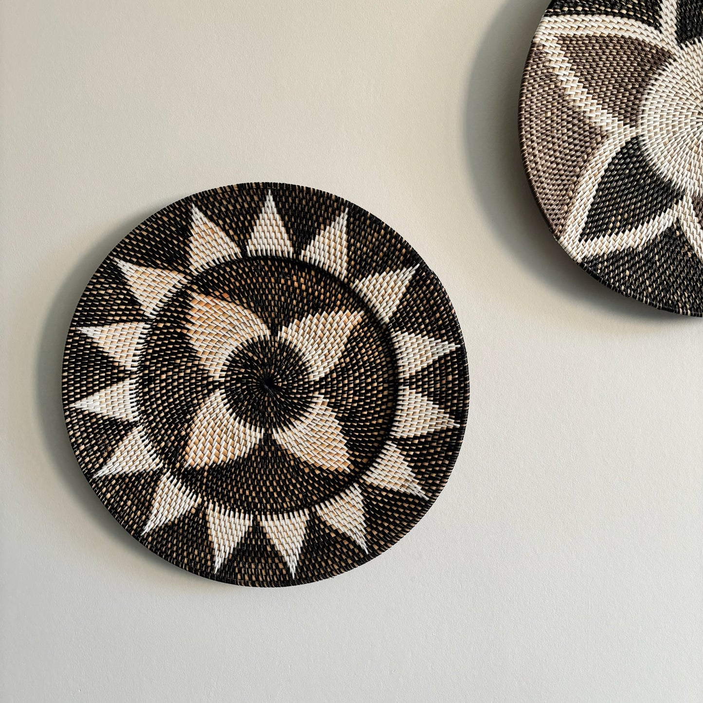 Rotan Wanddecoratie Rond Moah