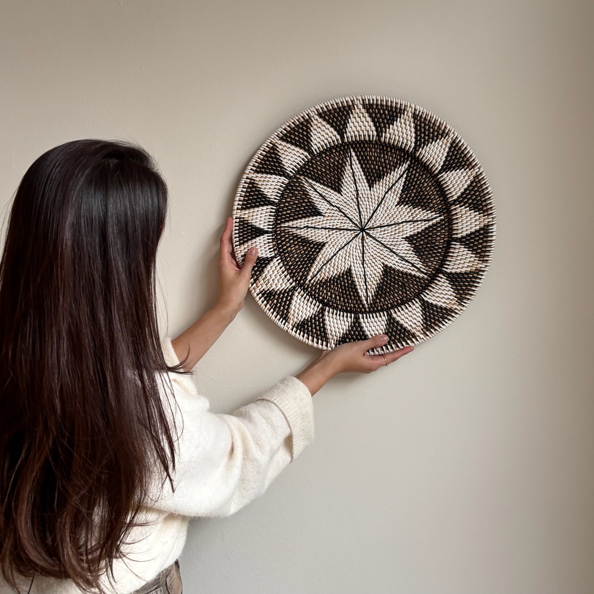 Rotan Wanddecoratie Rond Vieve