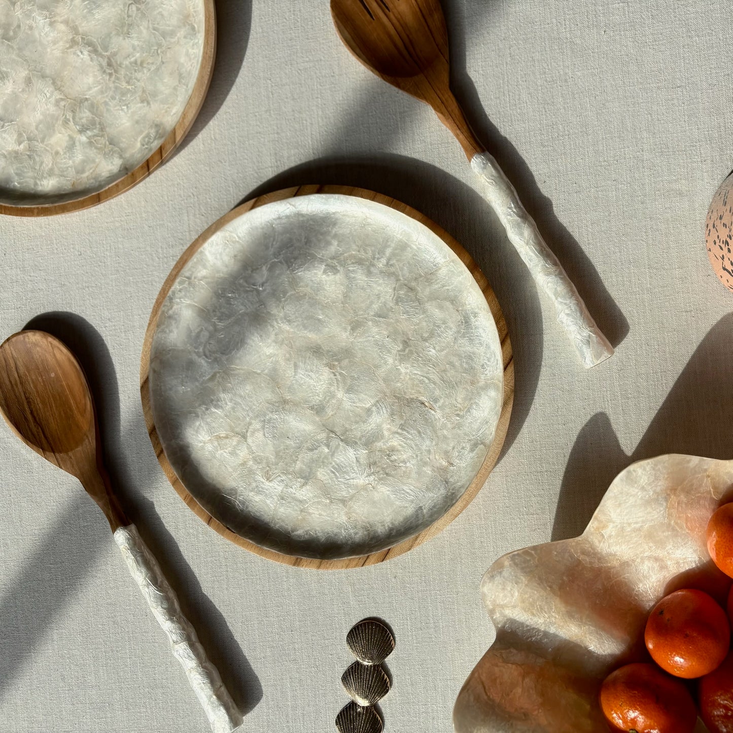 Tafeldecoratie capiz