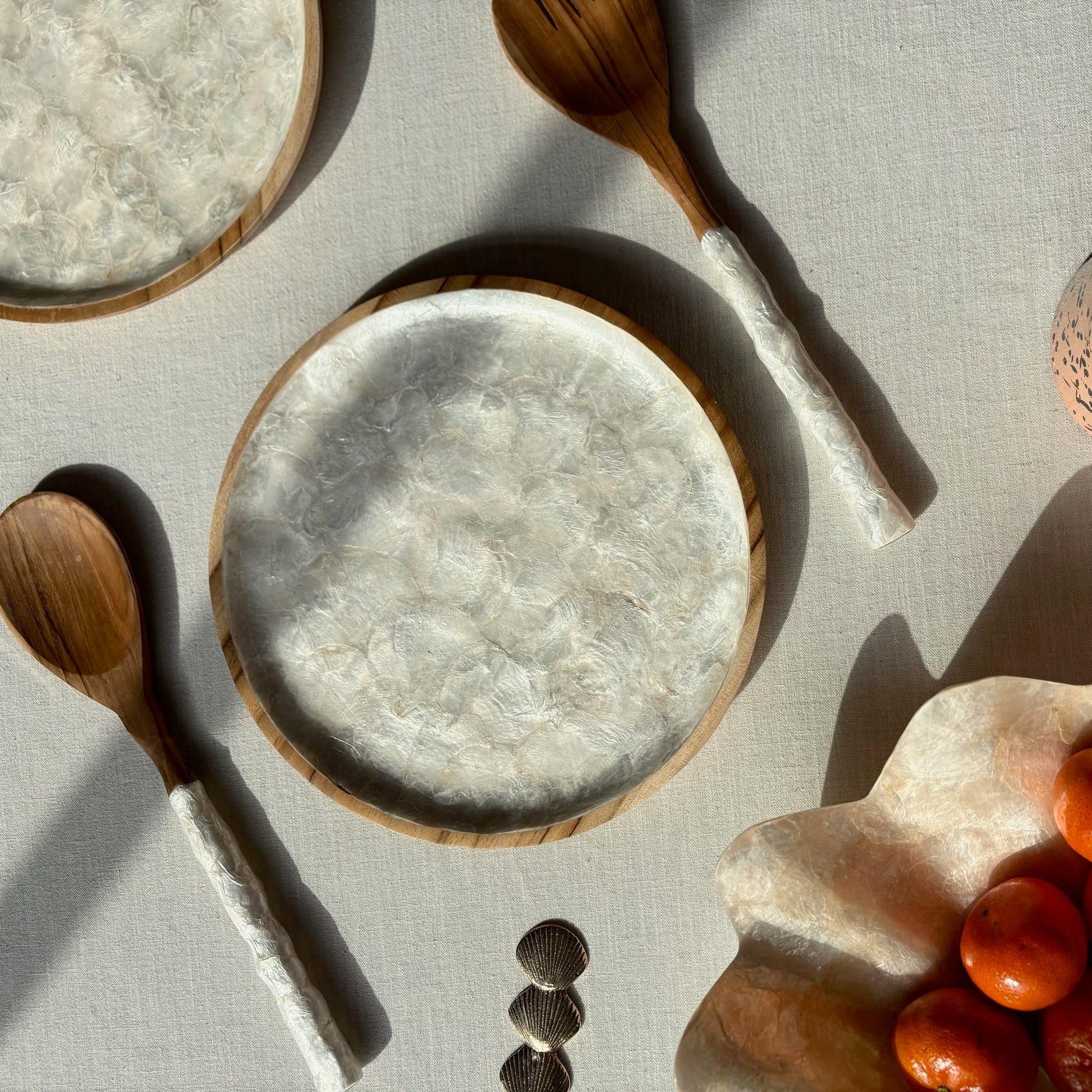 Tafeldecoratie capiz