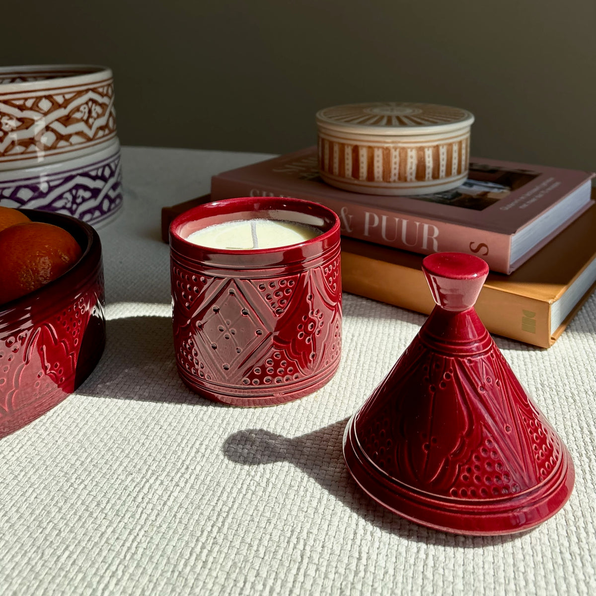 Tajine Geurkaars – Bordeauxrood