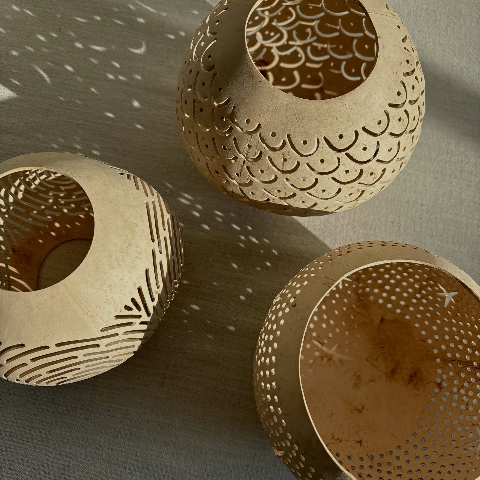 Waxinelichthouder Kokosnoot